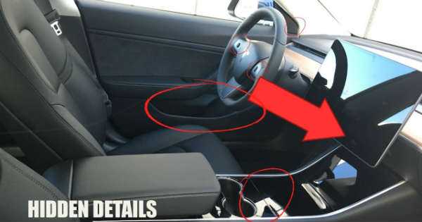Red Tesla Model 3 interior hidden details features 1