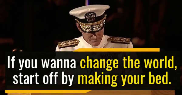 Touching Speech By Admiral McRaven make your bed 3