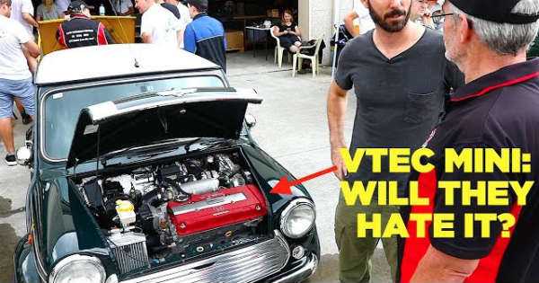 VTEC Mini Visits Classic Car Meet Cooper 1
