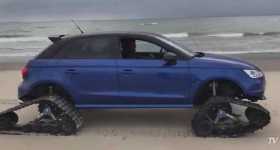 Drifts His Audi S1 With Tank Chains 1