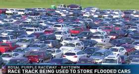 Flooded Vehicles by Harvey Royal Purple Raceway 1