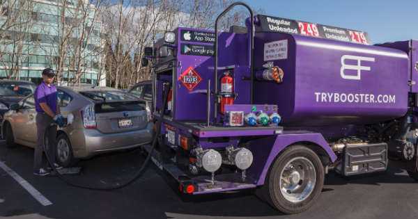 Futuristic Fuel Delivery App gas gasoline car 1