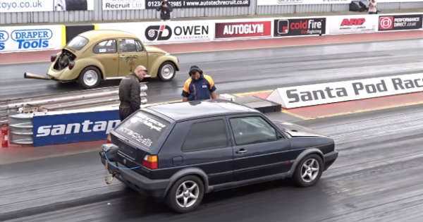 MOST Powerful VW Golf drag race beetle 1