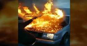 Mercedes w124 Burnout Fail Fire 22