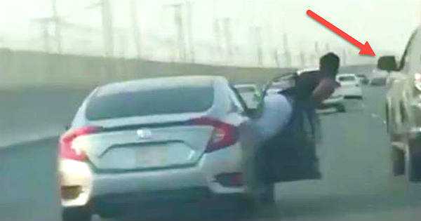 ROAD RAGE Can Cost You A Lot! MAN HANGS Out Of The Window To Hit Another Car 1