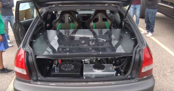 Rear Engine Turbo Honda Civic 2