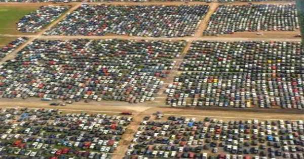 Thousands Flooded Cars Sitting At Royal Purple Raceway In Baytown 1