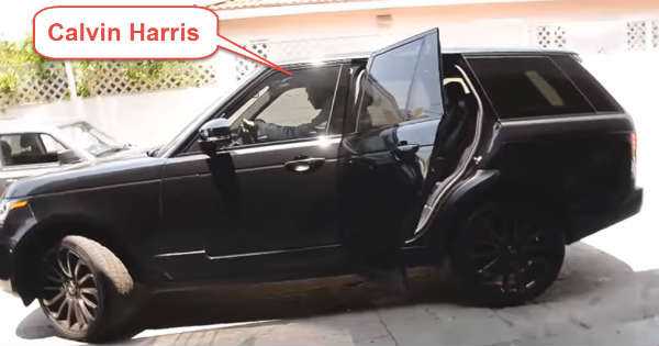Calvin Harris Crash His RANGE ROVER Into Wall 1