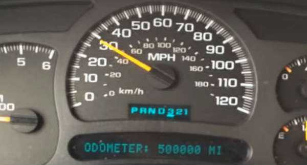 Chevy Silverado Celebrated 500000 Miles Truck Odometer 11
