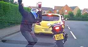 Funny Motorcyclist Gets Off His Bike To Dance 1