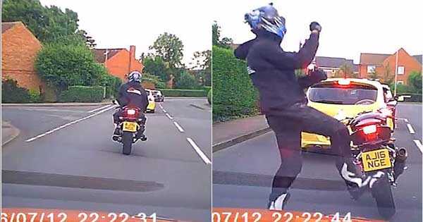 Funny Motorcyclist Gets Off His Bike To Dance 2