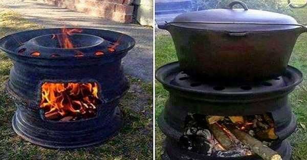 How To Make a Mini Barbeque From Your Old Car Rims 1