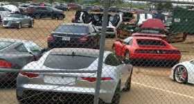 Parking Lot Filled With Houston Flood Cars 1