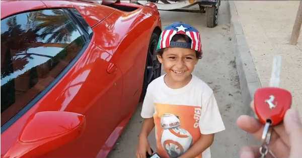 Priceless Reaction Dream To Ride In Ferrari Has Come True 1