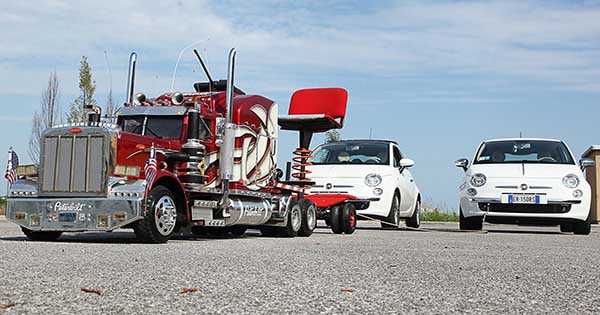 RC Truck Model Peterbilt 359 Fiat 500 1