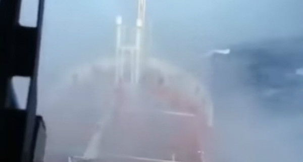 Ship Being Battered By Strong Waves 12