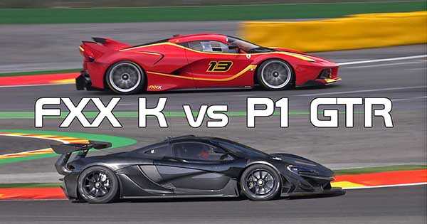 Sound Comparison Ferrari FXX K McLaren P1 GTR 1