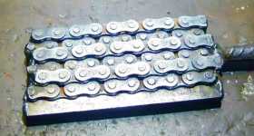 The Making Of Damascus Knife From Bike Chain 1