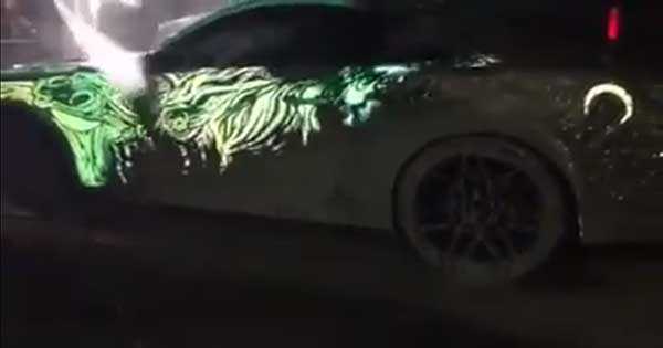 Uv reactive paint Mustang Ford 2