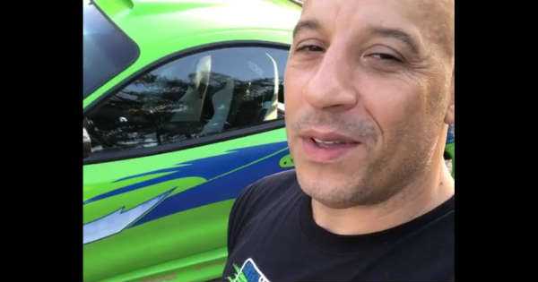 VIN DIESEL Sends Regards From a Game4Paul Car Event 1
