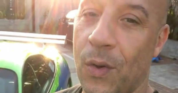 VIN DIESEL Sends Regards From a Game4Paul Car Event 2