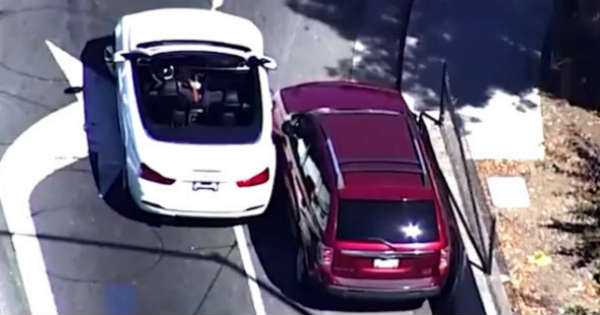 unlucky driver bmw hijack police chase 11