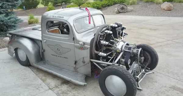 Air Radial Engine Powered 1939 Plymouth Truck First Test Drive 1