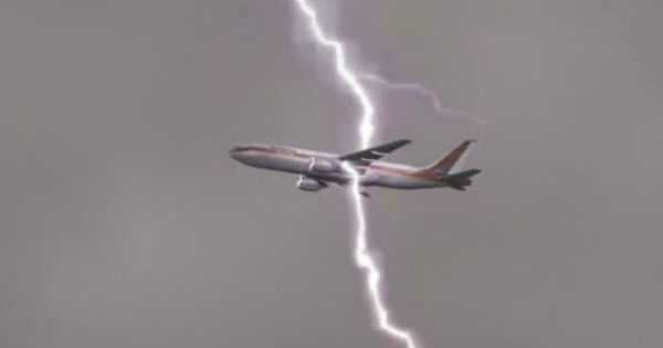 Amazing Airplane Struck By Lighting Compilation 1