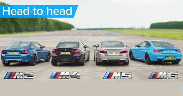 BMW M5 v M4 v M2 v M6 DRAG ROLLING RACE Head-to-Head 1