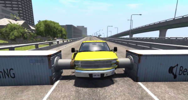 Car vs Double Side Bollards Incredible Simulation 2