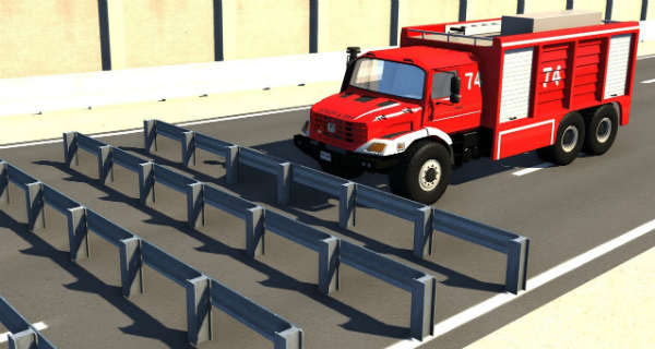 Consecutive Guardrails Crash Test At High Speed 2