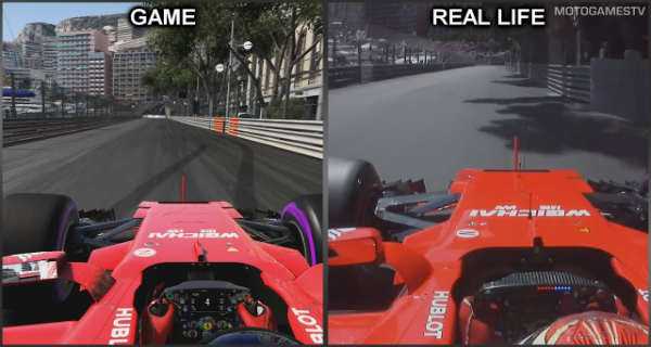 F1 Game vs F1 Real Life - Onboard Lap Comparison at Monaco Grand Prix 1