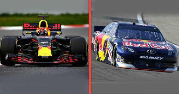 Formula 1 vs NASCAR Drag Race in Switzerland 1