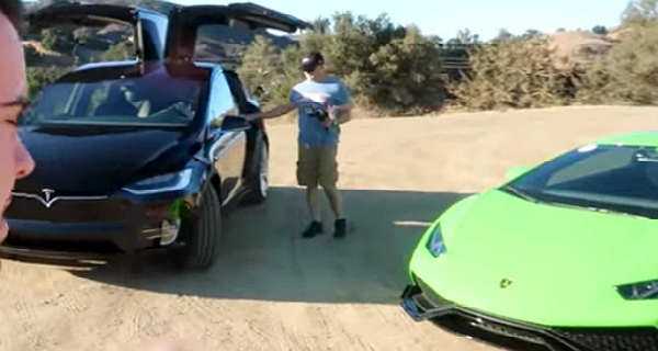 Is The Tesla Model X P100D Faster Than Supercharged Lamborghini Huracan 1