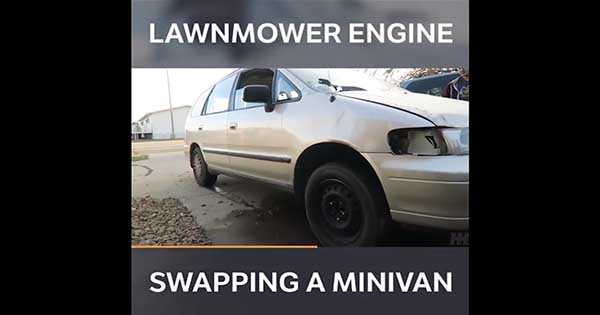 Minivan Is Powered By A Mower Engine 2