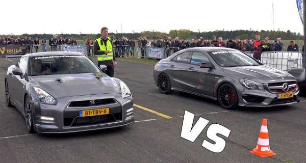 Nissan GTR Switzer P800 vs Mercedes CLA45 AMG vs Audi RS6 vs McLaren 570s 1