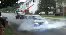 Oldtimer Owner Got Angry With This Honda Civic Burnout 1