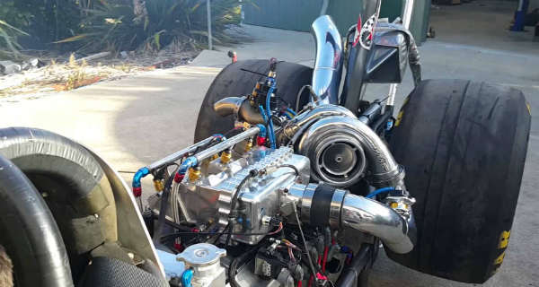 Rotary Powered Boosted Dragster - Sounds Like A Monster 2