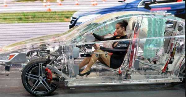 Transparent Car Build of Acrylic Showcases - Future Automotive Safety Technology 1