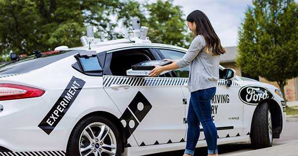 Autonomous Driving Cars For Delivery Dominos Ford 1