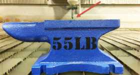 Cutting Robust Anvil in Half With 60000 PSI Waterjet 1