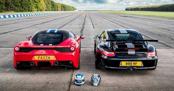 DRAG RACE FERRARI 458 SPECIALE VS Porsche 911 GT3 RS 1