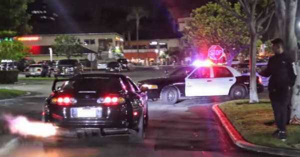 This Supra Owner Show Some Antilag Pulled Over By Police 1